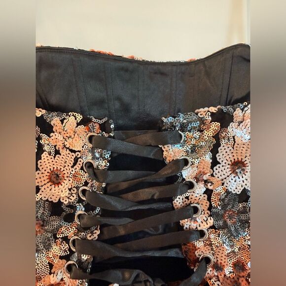 NWOT Bronx and Banco Maraya Sequin Strapless Mini Dress in Multi - Picture 11 of 14